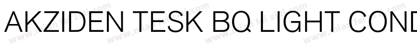 AKZIDEN TESK BQ LIGHT CONDENSED字体转换
